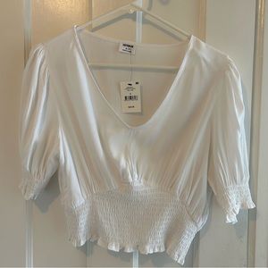 NWT crop short sleeve blouse